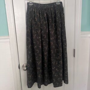 Rena Rowan Flowy Floral Midi Skirt with Pockets